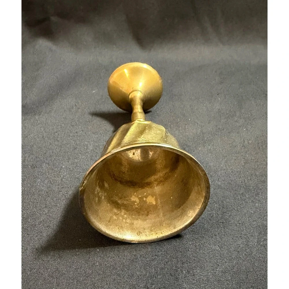 Vintage‎ Brass Miniature Cordial Goblet Fluted Swirled Small Chalice MCM
